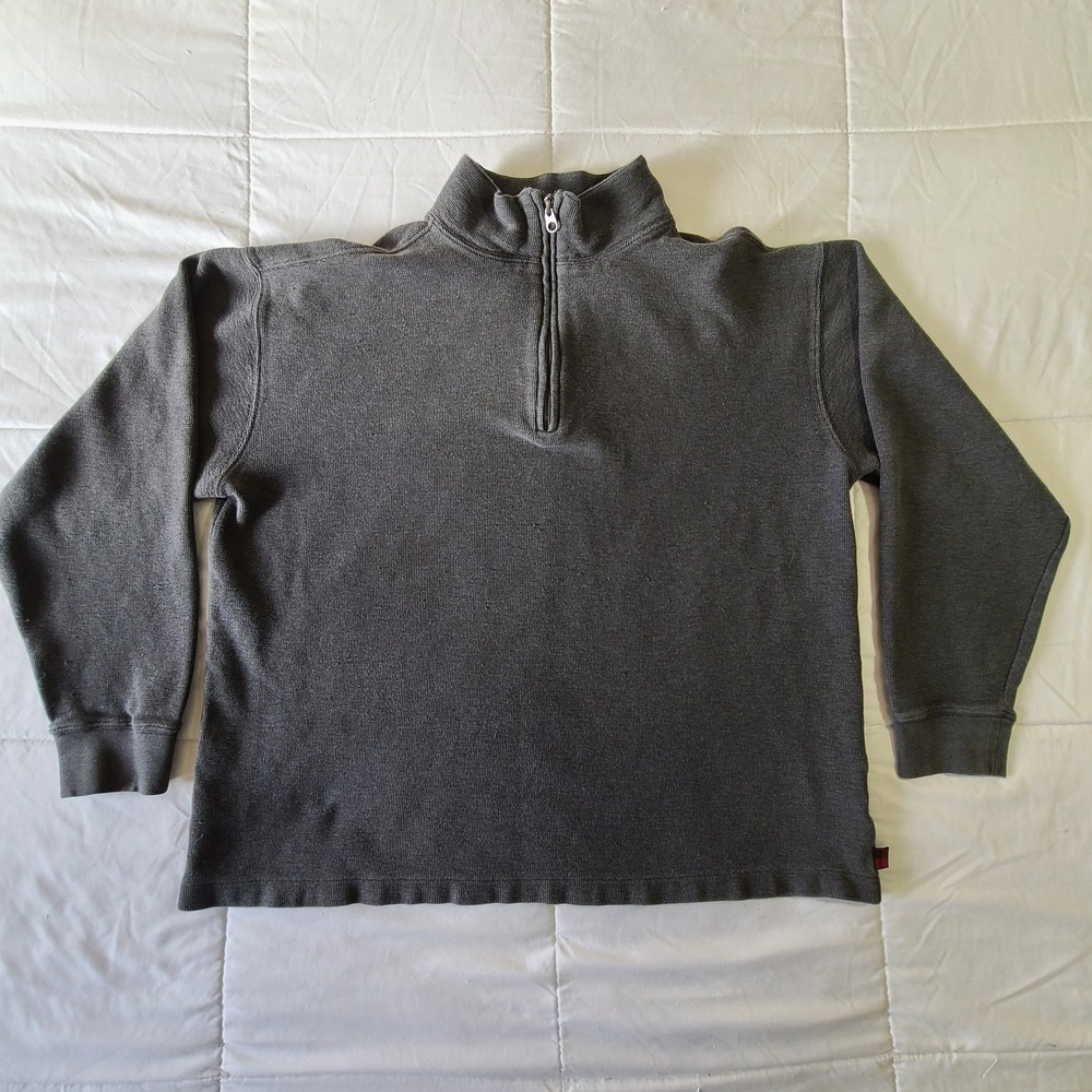 Woolrich Sweater Mens Large 3xdry Moisture Wicking Heavy Duty Warm 100% Cotton